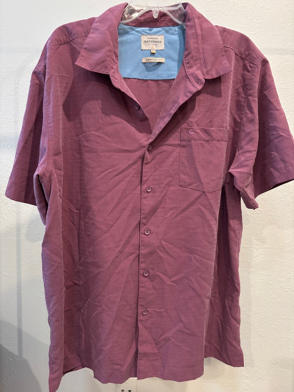 Quiksilver Waterman Collection Shirt Men's Size XL Purple